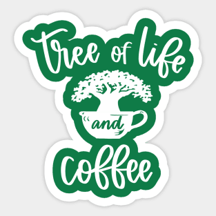 Tree of life and Coffee Sticker